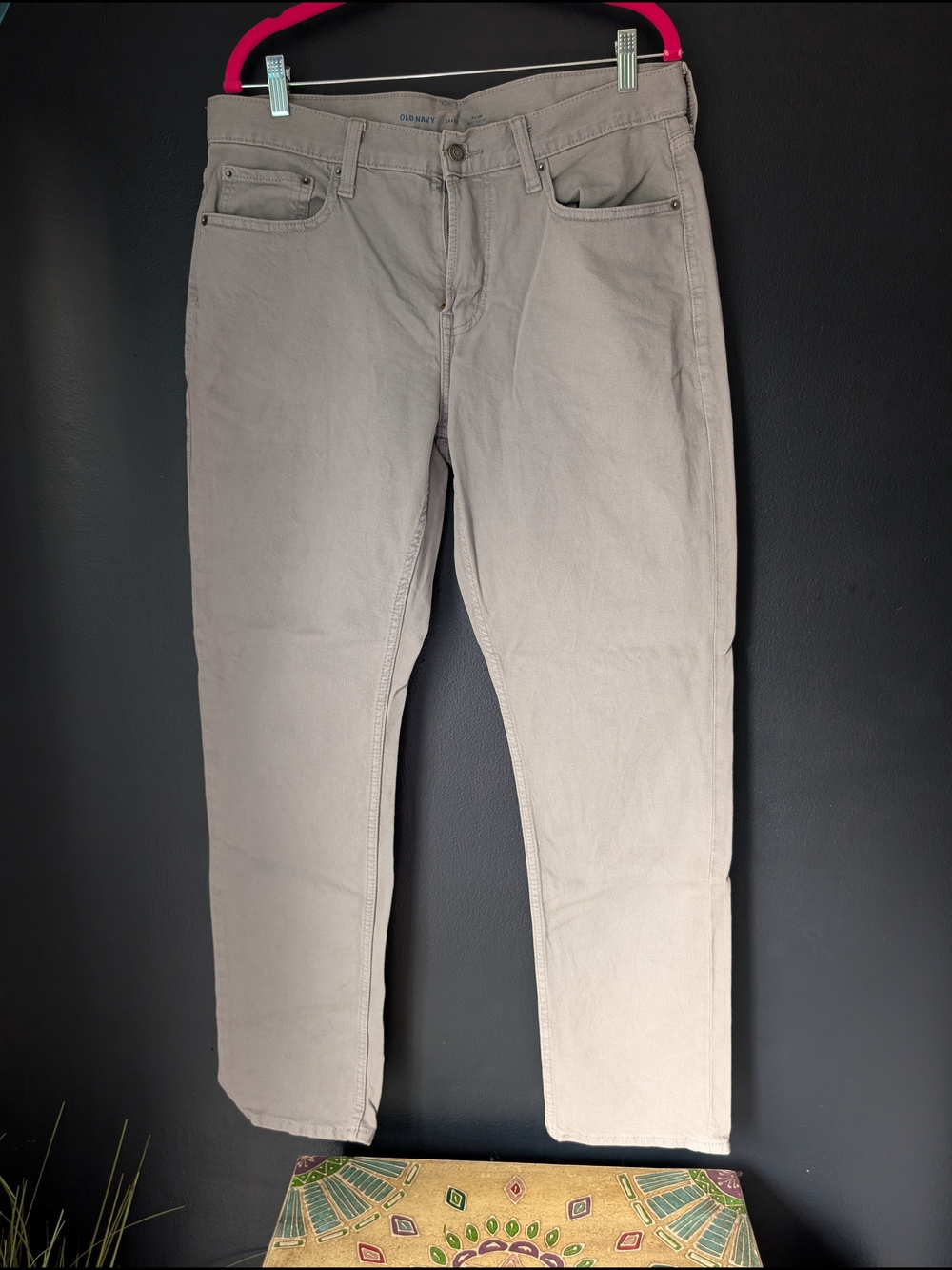 Old Navy Men's Size 34x32 Sage Green Slim-Fit Jeans